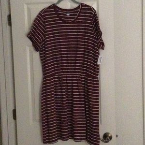 NWT! Comfy, soft cotton short sleeve, elastic waist dress